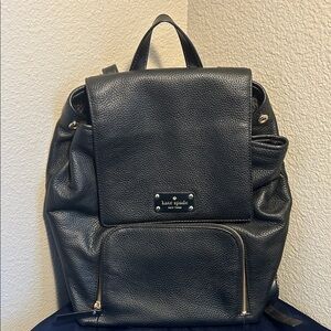 Kate Spade Black Leather Backpack